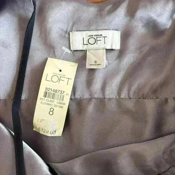 LOFT Illusion Lace Slip Dress Size 8 Black LOFT - Picture 8 of 10